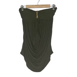Arden B Green Strapless Blouse